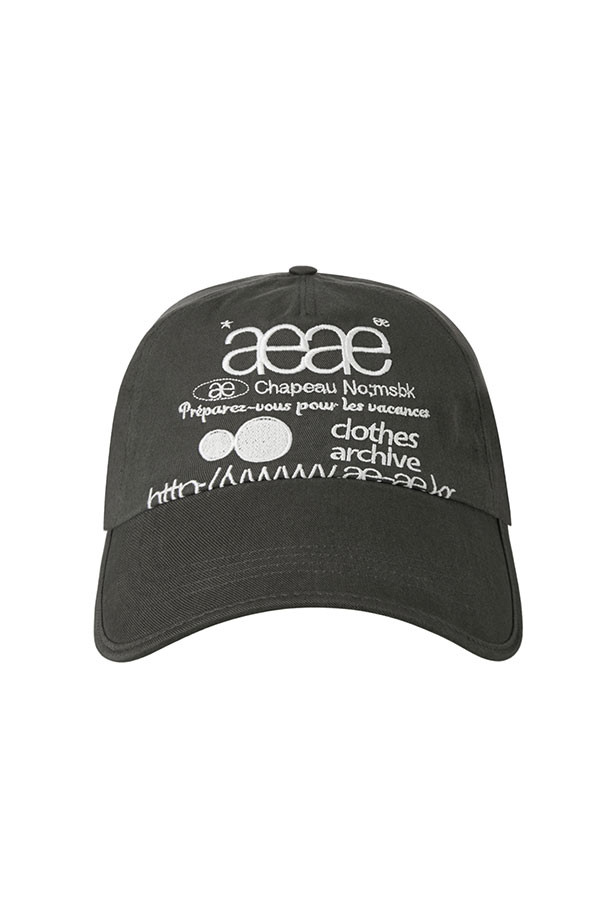 ★AEAE★ WEB LOGO 5 PANNEL BALL CAP GREYNAVY A231UAA02GN WEB LOGO 5 PANNEL BALL CAP - [GREY/NAVY] - aeae