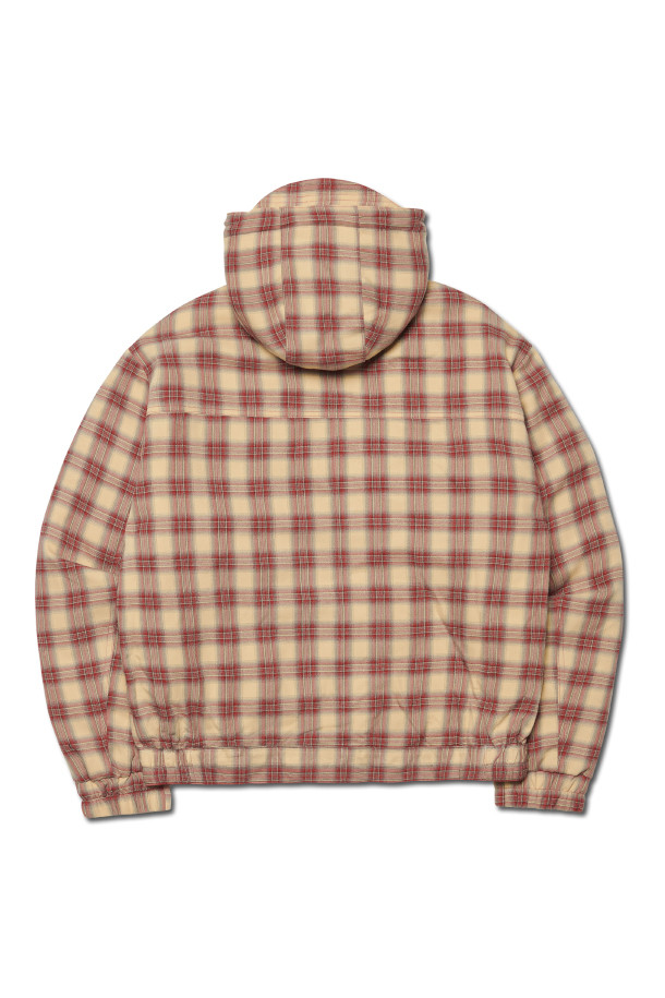 CHECK HOODED JACKET (체크 후디드 자켓) - BURGUNDY는 캐주얼 스타일의 남성용 후드 자켓입니다. 가을, 겨울에 적합하며, 버건디 컬러의 체크 패턴으로 클래식하면서도 미니멀한 무드를 연출합니다. 두꺼운 두께감과 긴 소매 기장, 레귤러 핏으로 제작되었으며, YKK 2WAY 지퍼와 3M 씬슐레이트 충전재를 사용하여 보온성을 높였습니다. 안감은 폴리에스터 100%로 마감되었으며, 겨울 데일리룩, 산책룩, 여행룩 등 다양한 TPO에 활용하기 좋습니다.
