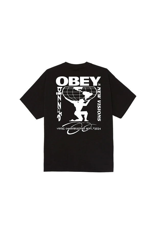 OBEY - 반팔티셔츠 - [오베이] OBEY BIZZARE NEW VISIONS 오베이 비자레 뉴 비전스 - BLACK