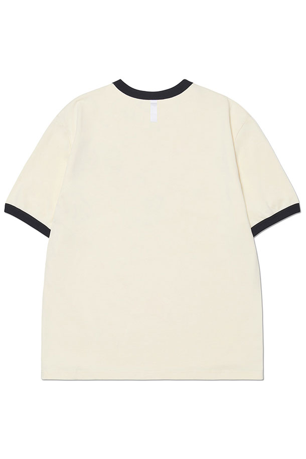 NOMANUAL - 반팔티셔츠 - [노매뉴얼] N.D RINGER T-SHIRT N.D 링거 티셔츠 - CREAM