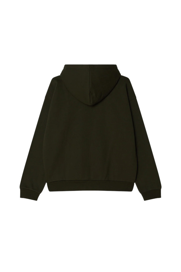 [오베이] GORDON EXTRA HEAVY ZIP HOOD 고든 엑스트라 헤비 집 후드는 짙은 녹색(로진) 컬러의 남녀 공용 후드 집업입니다. 가을, 겨울 시즌에 어울리는 두꺼운 두께감의 헤비웨이트 면 소재로 제작되어 넉넉하고 편안한 착용감을 선사합니다. 스트릿, 캐주얼 스타일을 연출하기 좋으며, 캠핑룩에도 활용 가능합니다. 레귤러핏으로 제작되었으며, 후드 디자인과 긴 소매, 로고 패턴으로 포인트를 더했습니다.
