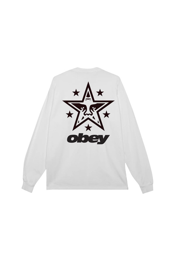 OBEY STAR (오베이 스타) 롱슬리브는 남녀 모두 착용 가능한 캐주얼하고 스트릿한 무드의 티셔츠입니다. 봄, 가을 시즌에 적합하며, 라운드넥과 레귤러핏으로 편안한 착용감을 선사합니다. 면 소재로 제작되어 부드러운 촉감을 즐길 수 있으며, 레귤러 기장으로 다양한 스타일 연출이 용이합니다. 오베이 로고 프린트와 스타 그래픽이 돋보이는 디자인으로, 산책룩 등 일상에서 개성 있는 스타일을 완성해보세요. 
