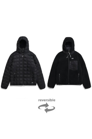 [타이온] MOUNTAIN R/S DOWN×BOA HOODIE 마운틴 R/S 다운×보아 후디 - BLACK X BLACK