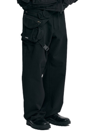 [아조바이아조] Leg Bag Pants 레그 백 팬츠  - BLACK