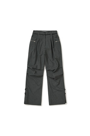 [MMW] TWO TUCK STRIPE PANTS - GREY