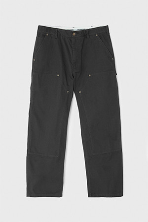 [벌스데이수트] TWILL DOUBLE KNEE PANTS 트윌 더블니 팬츠 - Charcoal