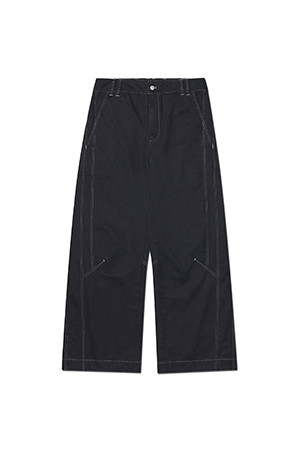 [노매뉴얼] TILTED SIDE LINE PANTS 틸티드 사이드 라인 팬츠 - WASHED BLACK