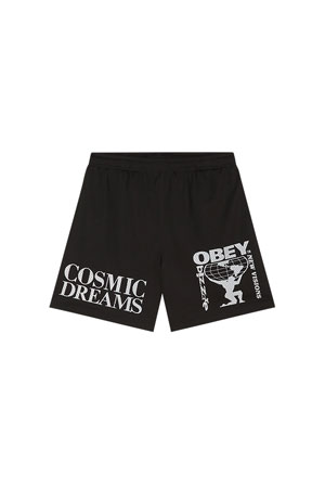 [오베이] EASY COSMIC DREAMS MESH SHORT 이지 코스믹 드림즈 매시 쇼츠 - BLACK