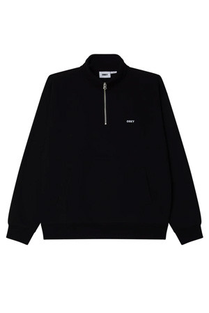 [오베이] ESTABLISHED WORKS BOLD MOCKNECK 이스타블리쉬드 워크스 볼드 모크넥 - BLACK