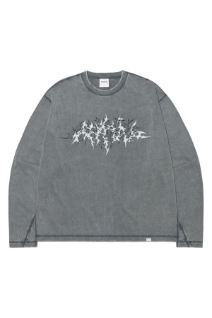 BEHEMOTH LONG SLEEVE TEE 베히모스 롱 슬리브 티  - WASHED GRAY