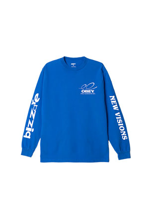 [오베이] OBEY BIZZARE NEW VISIONS L/S 오베이 비자레 뉴 비전스 롱슬리브 - PIGMENT ELECTRIC INDIGO