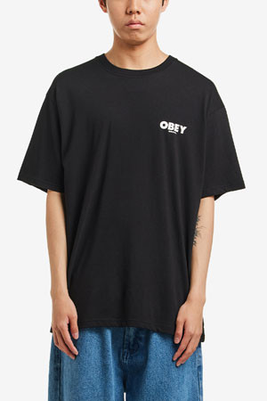 [오베이] OBEY INTERNATIONAL SEOUL T-SHIRT 인터네셔널 서울 티셔츠 - BLACK