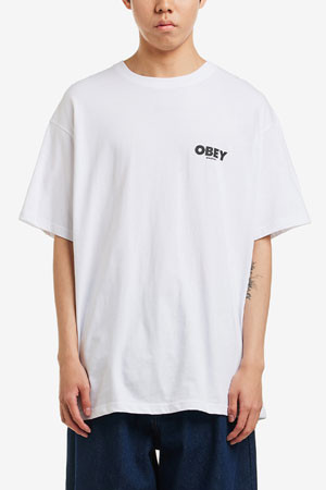 [오베이] OBEY INTERNATIONAL SEOUL T-SHIRT 인터네셔널 서울 티셔츠 - WHITE