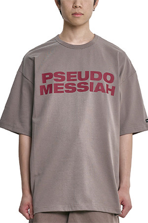 [아조바이아조] Pseudo Messiah T-Shirt 수도 매시아 티셔츠  - MOCHA BROWN