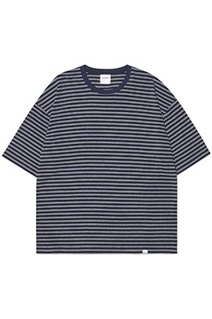 [노매얼]  NM BORDER T-SHIRT 엔엠 보더 티셔츠 - DARK NAVY