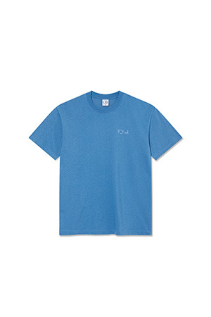 [폴라스케이트] Contrast Tee | Stroke Logo 스트로크 로고 티셔츠 - French Blue