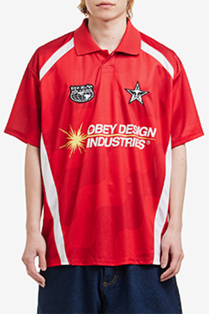 [오베이] OBEY SOCCER JERSEY 싸커 져지 - RED MULTI