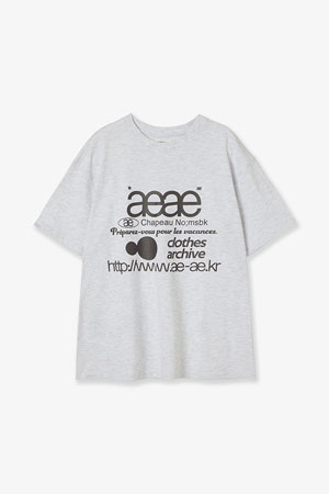 [AEAE] WEB LOGO T-SHIRTS 웹 로고 티셔츠 - LIGHT GREY