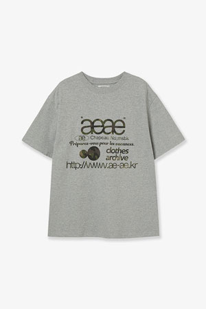 [AEAE] WEB LOGO T-SHIRTS 웹 로고 티셔츠 - MELANGE GREY/CAMO