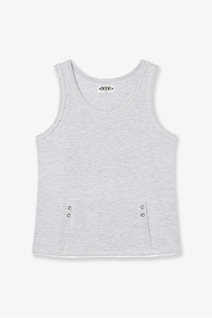 [AEAE] LACE POCKET SLEEVELESS 레이스 포켓 슬리브리스 - LIGHT GREY