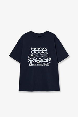 CINNAMOROLL WEB LOGO T-SHIRTS - NAVY