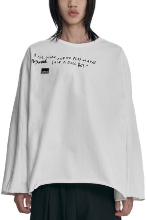 [아조바이아조] Jack a Dull Boy Batwing Long Sleeve T-Shirt 잭 어 덜 보이 배트윙 롱 슬리브 티셔츠  - WHITE