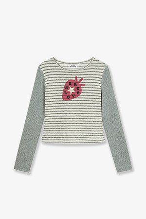  STRAWBERRY TEE - GREY