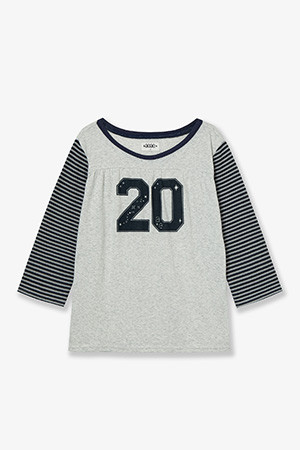  STRIPE COMBI TEE - NAVY