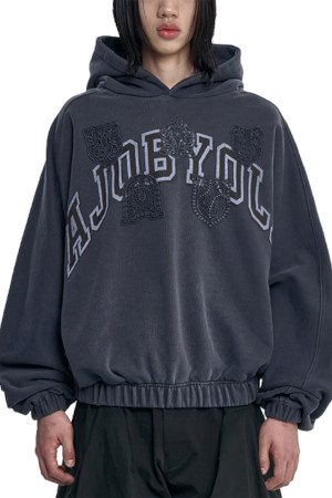 [아조바이아조] University Wappen Batwing Hoodie 유니버시티 와펜 배트윙 후디  - NAVY