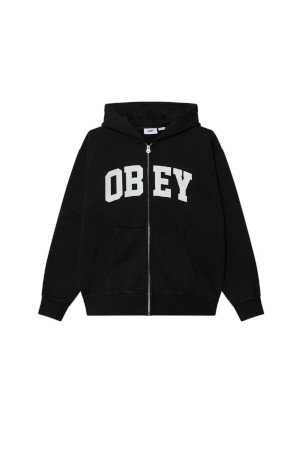 CONTROL FADED ZIP HOOD 컨트롤 페이디드 집 후드  - DIGITAL BLACK FADED WASH
