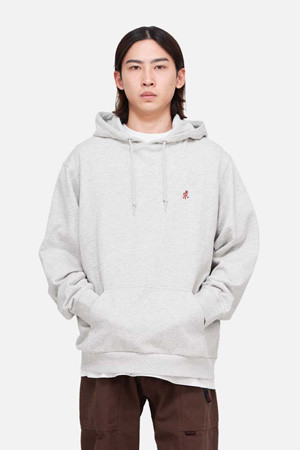 [그라미치] GRAMICCI ONE POINT HOODED SWEATSHIRT 그라미치 원 포인트 후디드 스웻셔츠 - HEATHER ASH