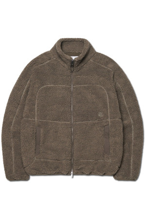 TRACE SHERPA FLEECE JACKET 트레이스 셰르파 플리스 자켓  - KHAKI GRAY