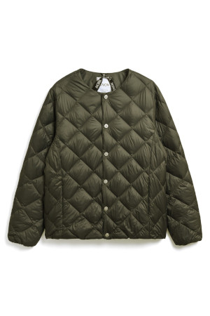 [타이온] CITY CREW NECK DOWN JACKET 시티 크루 넥 다운 재킷 - OLIVE