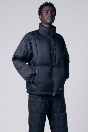 [타이온] WORK W-ZIP VOLUME DOWN JACKET 워크 더블 지퍼 볼륨 다운 재킷 - BLACK