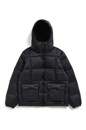 [타이온] MOUNTAIN PACKABLE VOLUME DOWN HOODIE 마운틴 패커블 볼륨 다운 후디 - BLACK