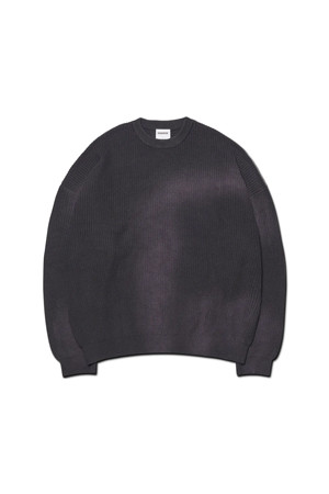 [노매뉴얼] SPRAY DYEING KNIT 스프레이 다잉 니트 - CHARCOAL