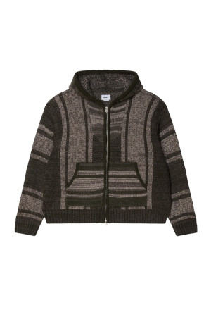 OBEY ZIP UP BAJA SWEATER 오베이 집업 바자 스웨터  - LEAF MULTI