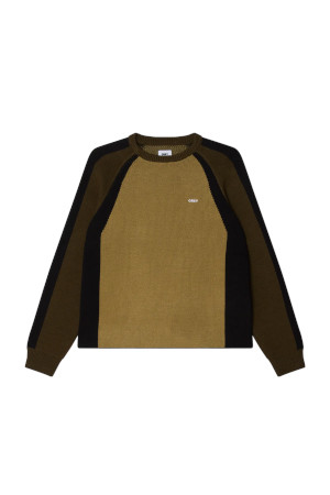RAGLAN CREW NECK SWEATER 래글런 크루넥 스웨터  - MERMAID GREEN MULTI