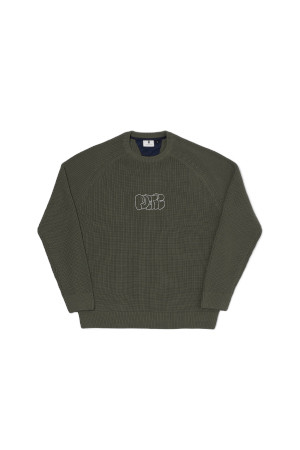 Bubble Embroidery Knitted Crewneck 버블 엠브로이더리 니티드 크루넥  - Olive