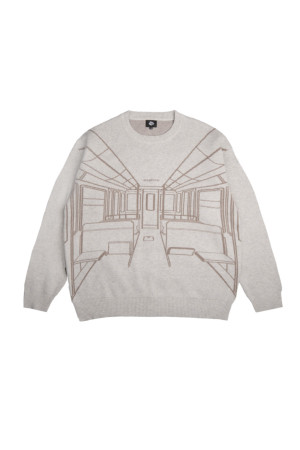 METRO KNIT CREWNECK 메트로 니트 크루넥  - BEIGE