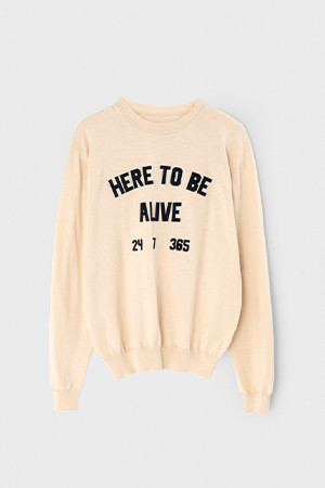 [벌스데이수트] HERE TO BE ALIVE PULLOVER KNIT 히얼 투비 얼라이브 풀오버 니트 - CREAM