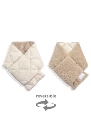 [타이온] CITY REVERSIBLE DOWN SCARF 시티 리버서블 다운 스카프 - OFF WHITE X G.BEIGE