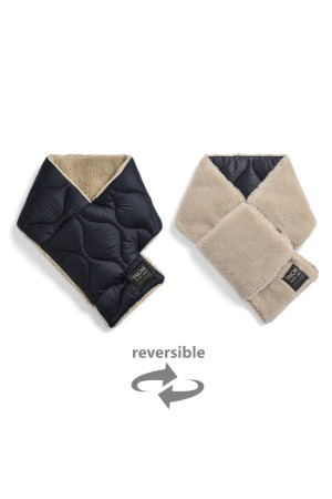 [타이온] MILITARY REVERSIBLE DOWN SCARF 밀리터리 리버서블 다운 스카프 - D.NAVY X BEIGE