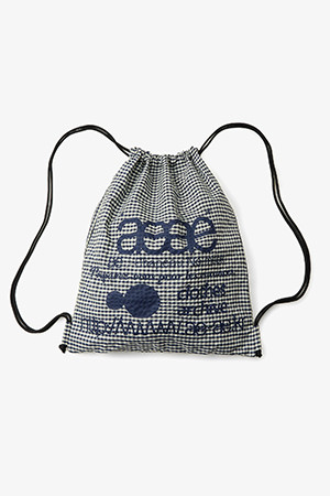 [AEAE] WEB LOGO CHECK GYM SACK 웹 로고 체크 짐색 - BLUE