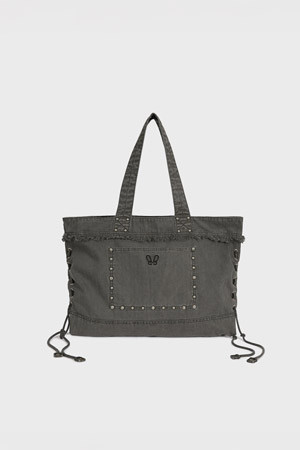 [MMW] HERRINGBONE STRIPE SHOULDER BAG - CHARCOAL
