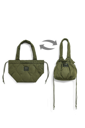 [타이온] MILITARY DOWN TOTE BAG-S 밀리터리 다운 토트 백-S - D.OLIVE