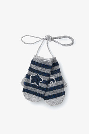 CINNAMOROLL STRIPE MITTEN GLOVE - NAVY