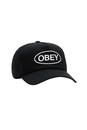 [오베이] OBEY OVAL 5 PANEL STRAPBACK 오베이 오벌 파이브 패널 스트랩백 - BLACK