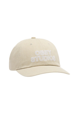 [오베이] OBEY STUDIOS 6 PANEL STRAPBACK 오베이 스튜디오스 식스 패널 스트랩백 - FADED KHAKI