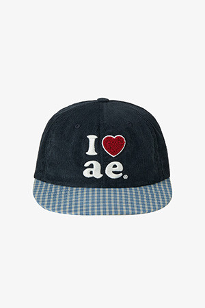 CHECK BALL CAP - NAVY